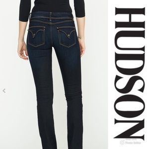 Hudson Beth mid-rise baby bootcut jeans dark wash